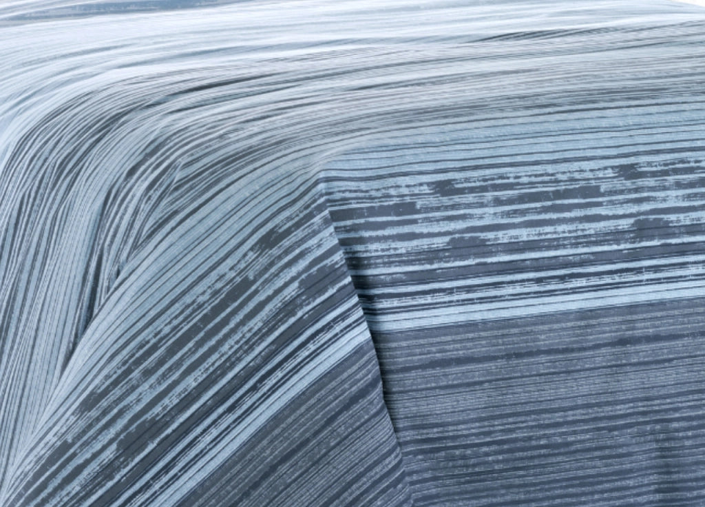 Completo Lenzuola Letto 100% Cotone Made In Italy Disegno Padel - Singolo - Blu