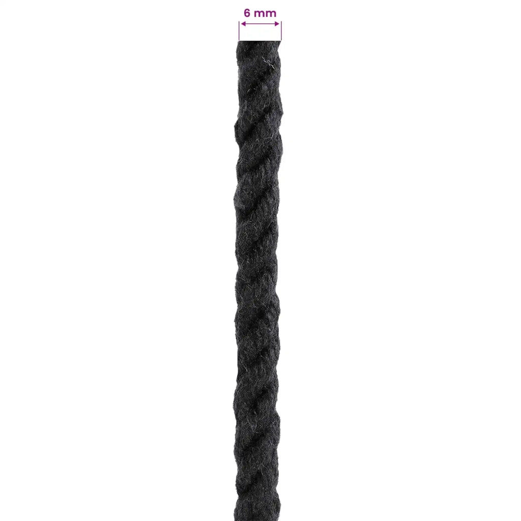 Corda Nero 0,6 x 0,6 x 25000 cm Cotone 42011802