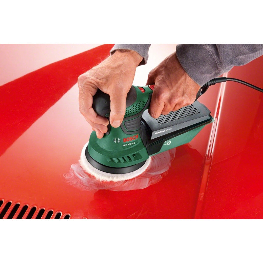 Trade Shop - Levigatrice Bosch Pex 300 Ae Roto Orbitale 270 Watt Lucidatrice + 25 Fogli -