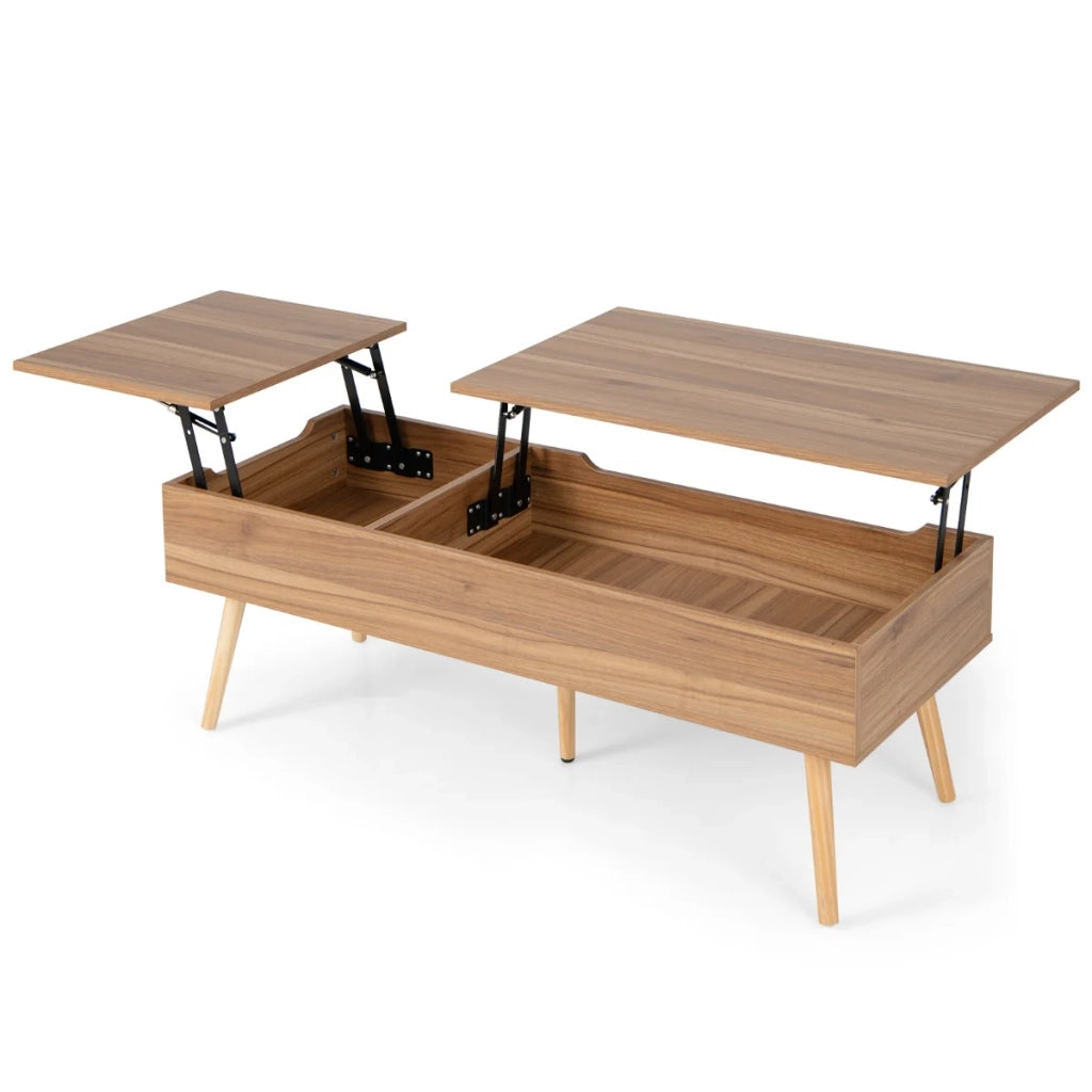 Tavolino da caffè con piano sollevabile e contenitore 110 x 49 x 42 cm comoda seduta ergonomica stile moderno legno marrone 20_0019191