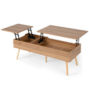 Tavolino da caffè con piano sollevabile e contenitore 110 x 49 x 42 cm comoda seduta ergonomica stile moderno legno marrone 20_0019191