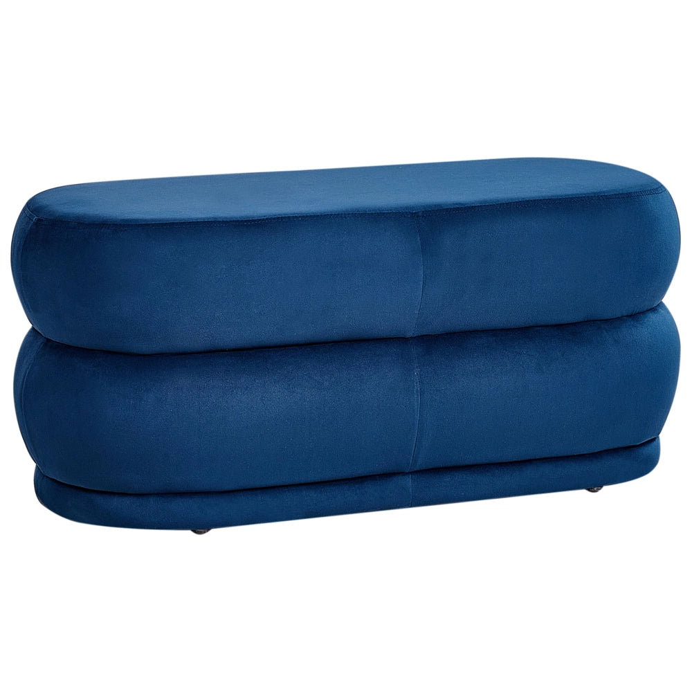 Panca decorativa in velluto blu scuro soggiorno camera da letto moderno