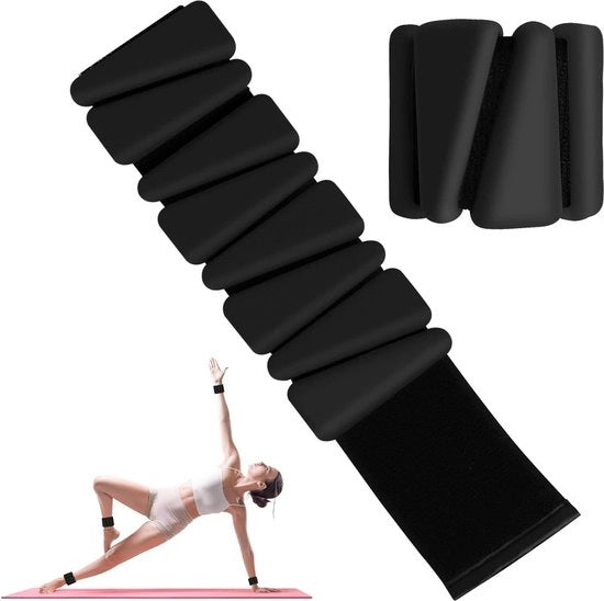 Set di pesi polsi in silicone regolabili per donne e uomini - 2 pezzi per yoga, danza, pilates, esercizi di nuoto e jogging