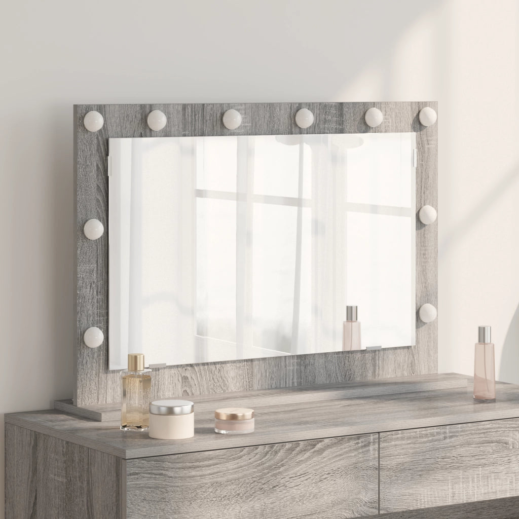 Specchio da Toeletta Grigio Sonoma Legno truciolato 80 x 55 x 18 cm