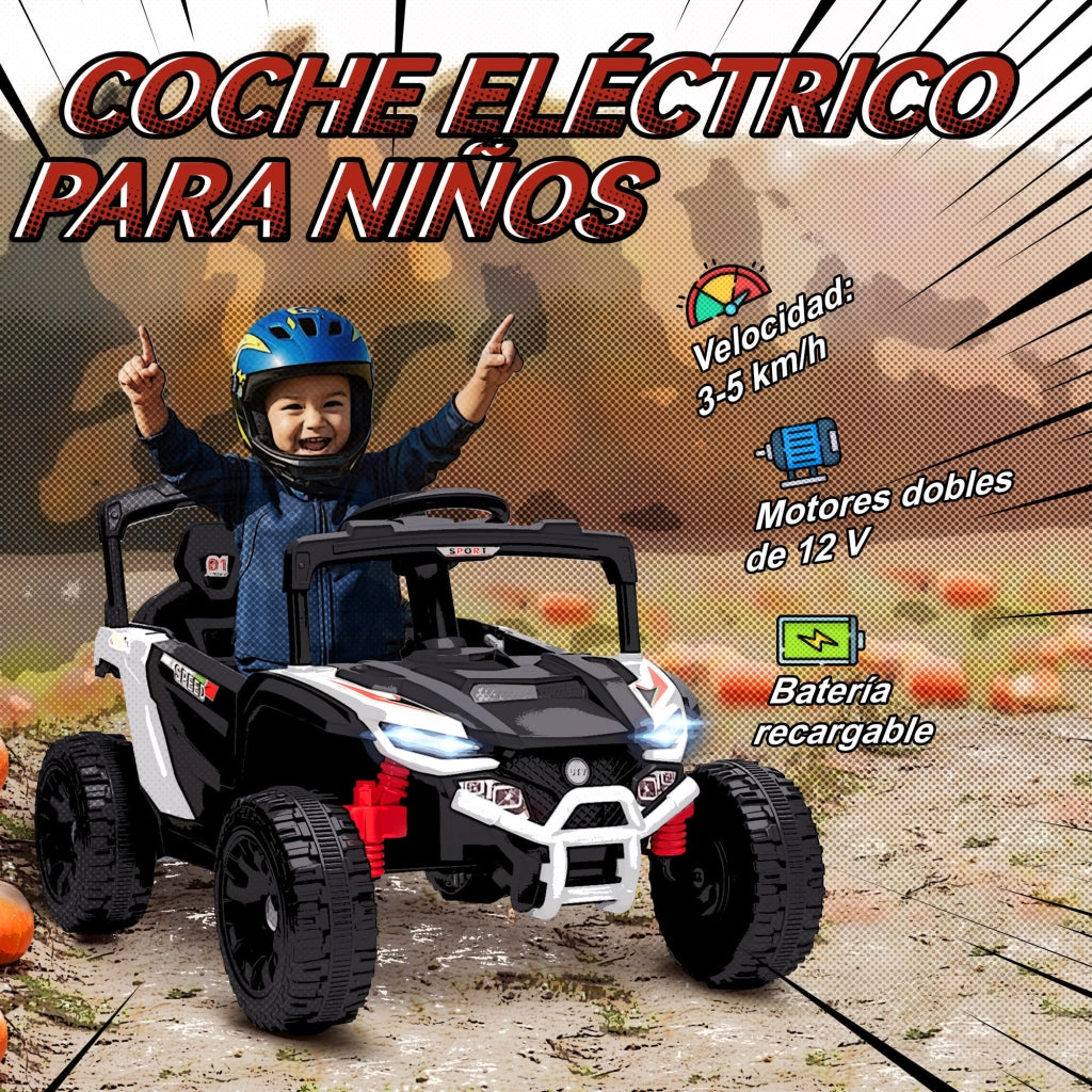 Auto elettrica per bambini 12V ¨C zephmum ¨C Bianco