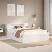 Letto senza Materasso Bianco 140x190 cm Legno Massello di Pino 3323423