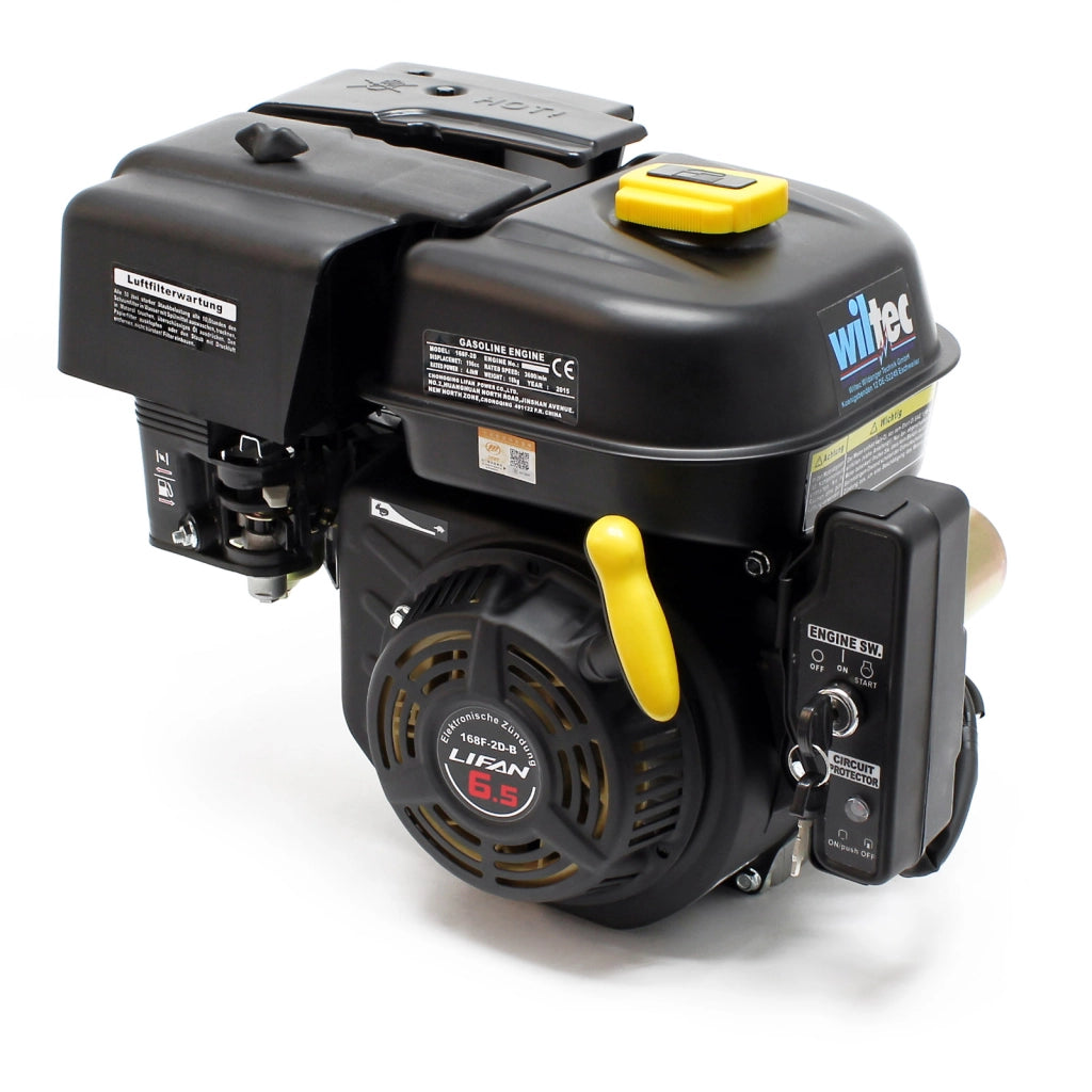 LIFAN 168 Motore benzina 4,8kW 6,5CV 4 tempi 20mm raffreddato ad aria 1 cilindro E-start 12V