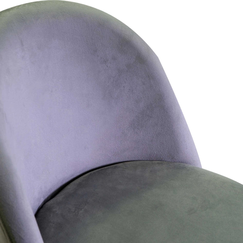 Sedia velluto Sammi grigio struttura nero cm 50x57h47/77,5