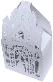 Cassa regalo da 50 pezzi - Ideale per regali di nozze - Cassa in cartone - Disegno romantico - Opaca e facilmente piegabile - Cassa per regali