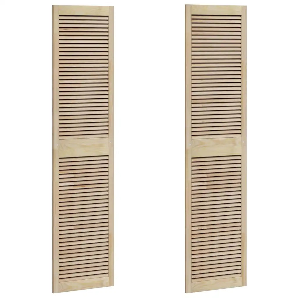 vidaXL Porte per Armadi Altro 2 pcs Marrone 201 x 49.5 x 2.1 cm