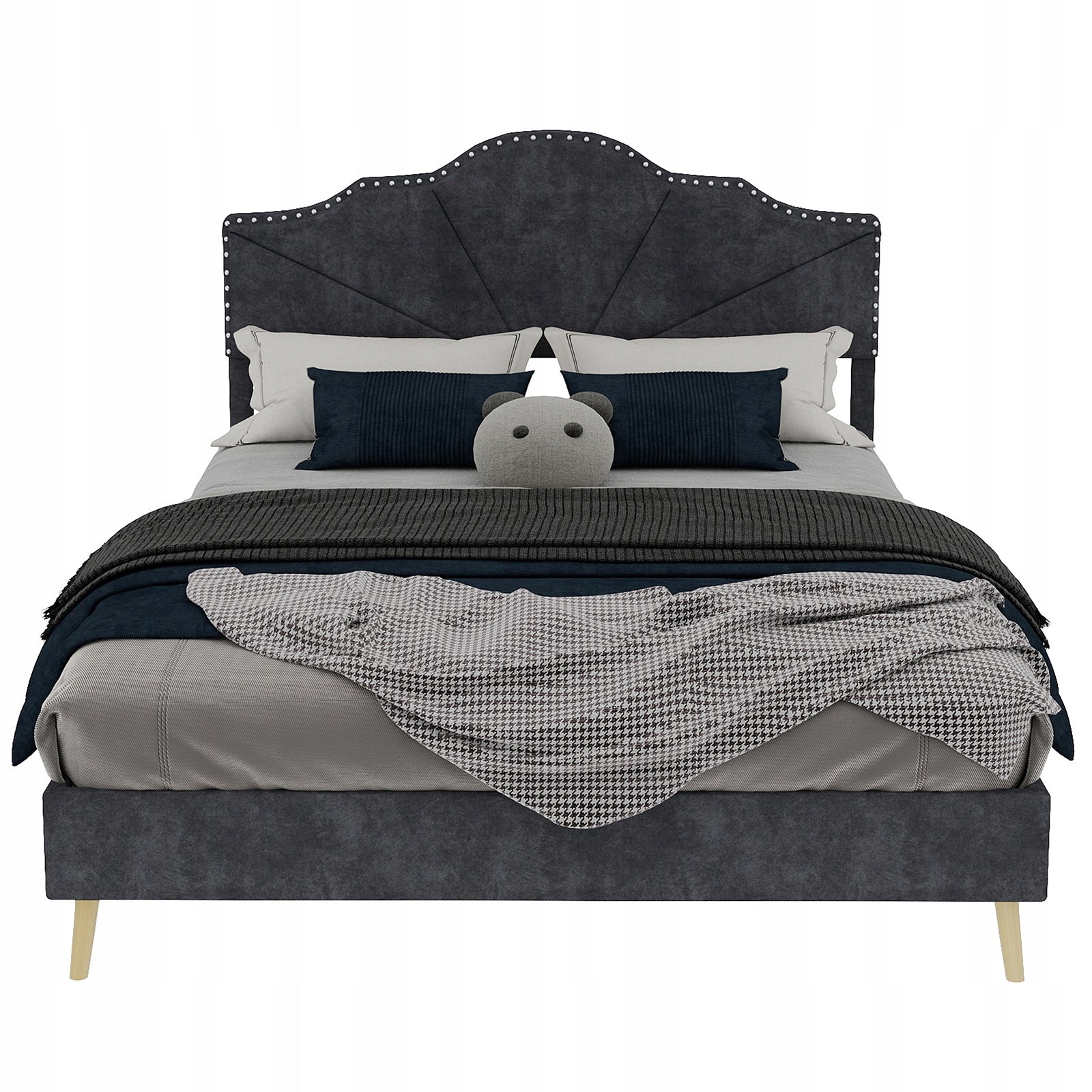 Letto singolo 140x200 - Xylo - Grigio minimalista