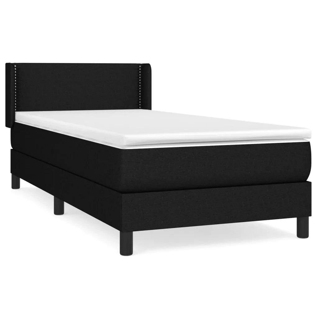 Giroletto a Molle con Materasso Nero 90x190 cm in Tessuto cod mxl 62775