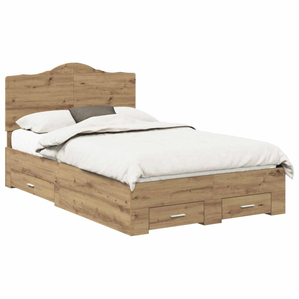 Struttura del letto Rovere artigianale 120 x 190 cm