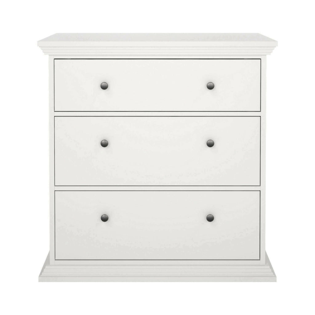 Cassettiera Domeng, Settimino multiuso, Comò camera da letto, Mobile con cassetti, 86x52 h88 cm, Bianco