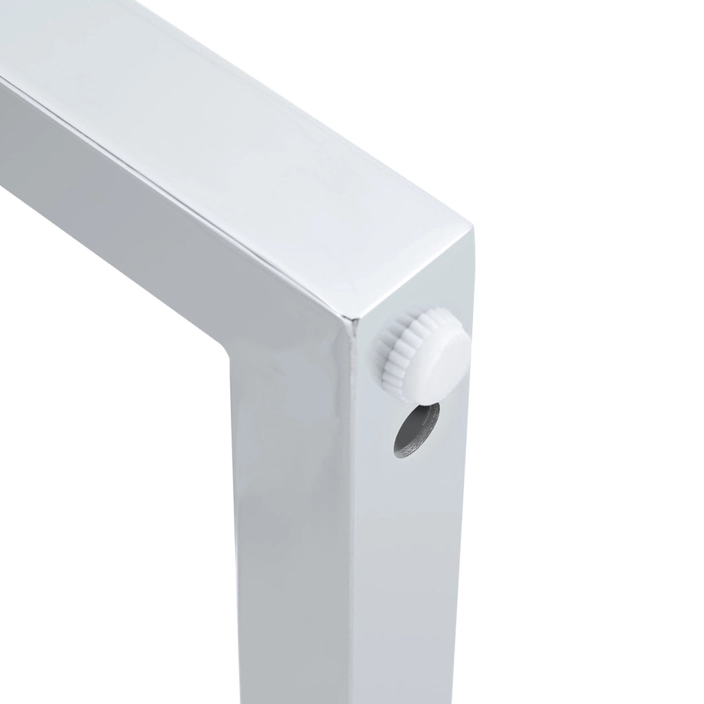 Set di 2 sgabelli da bar in stile nordico, seduta quadrata imbottita, nero e argento