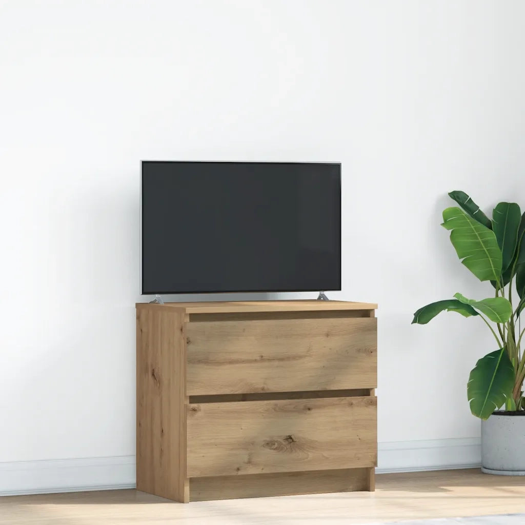 Mobile TV Rovere Artigianale 60x35x54 cm in Legno Multistrato 861786