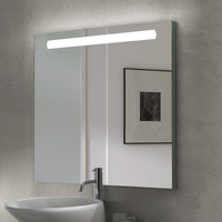 Specchio da Bagno Pegasus con Illuminazione Led Frontale Imballo 1 Pezzo Alluminio e Vetro Emuca