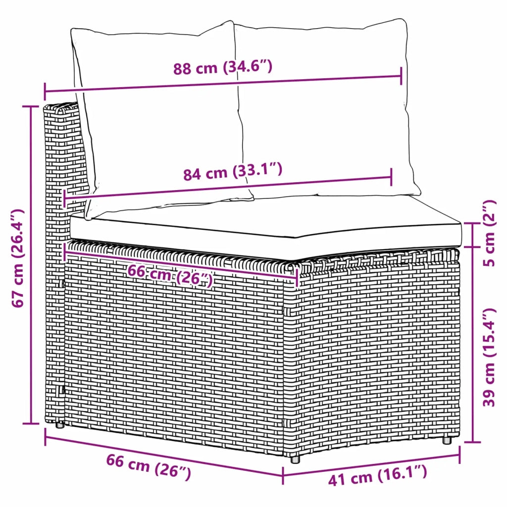 Set di divani 2 pcs Grigio