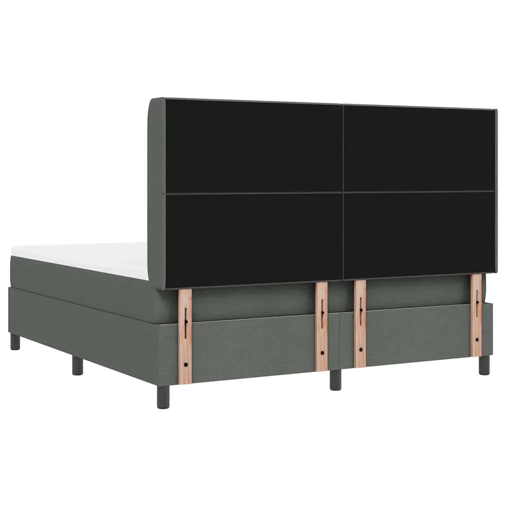 Letto a Sorgente LED Grigio scuro 180 x 200 cm Tessuto 3343519