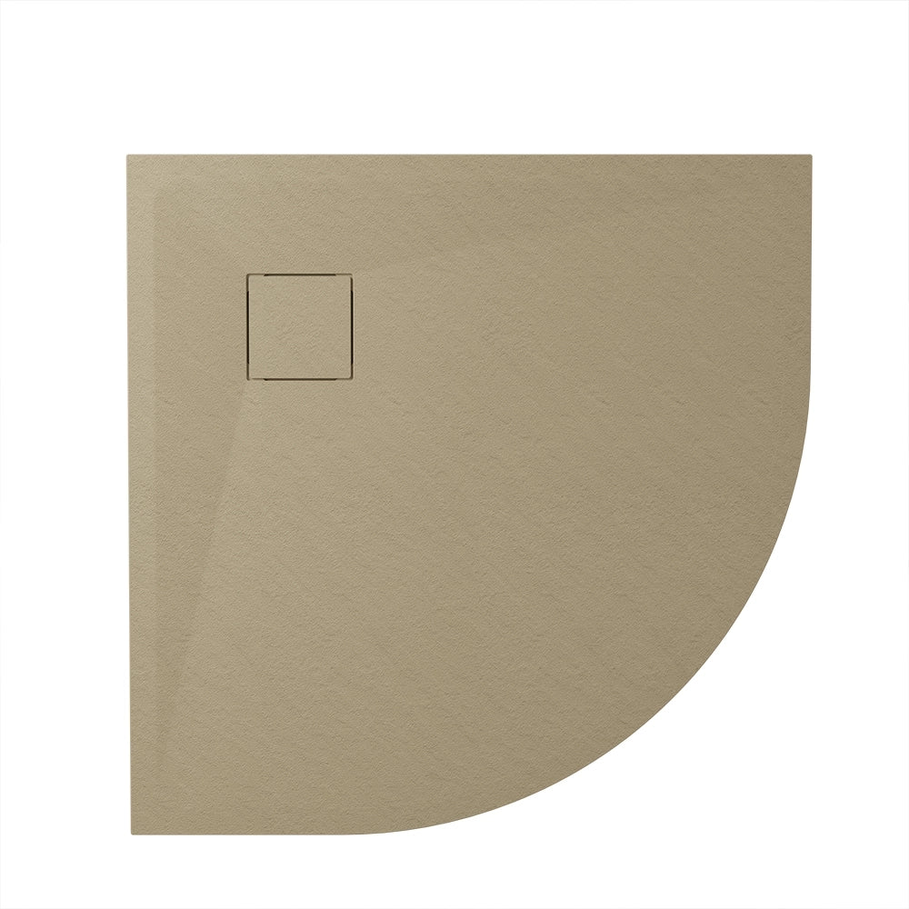 Piatto doccia 90x90 cm semicircolare colore marrone effetto pietra | Samos