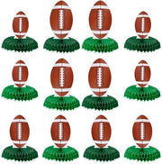 Decorazioni per tavolo da calcio e rugby 12 pezzi - Decorazioni per tavolo da calcio e rugby - Decorazioni per feste - Materiale: carta - Dimensioni 16,5/18,5/21,5 x 15,7 cm - Decorazioni per feste