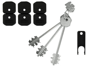 blocchetto con 3 chiavi per serrature art. blo 3210 mm. 116 cod:ferx.vit37243