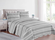 Copriletto Trapuntato Quilt Estivo Piumino 100gr/mq Disegno Pinsonic Infinity - 1 Piazza e Mezza - Grigio