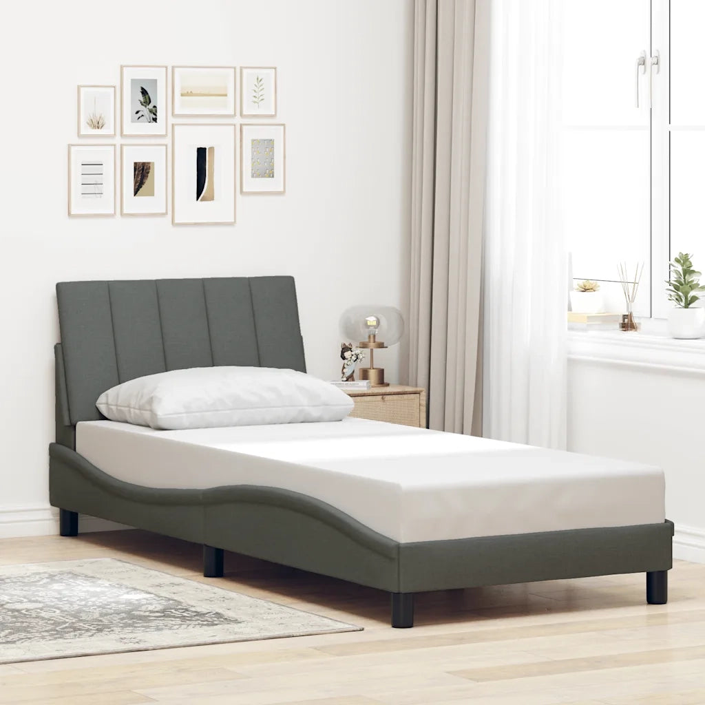 Giroletto senza Materasso Hanko Grigio Scuro 90x190 cm Tessuto 3310427