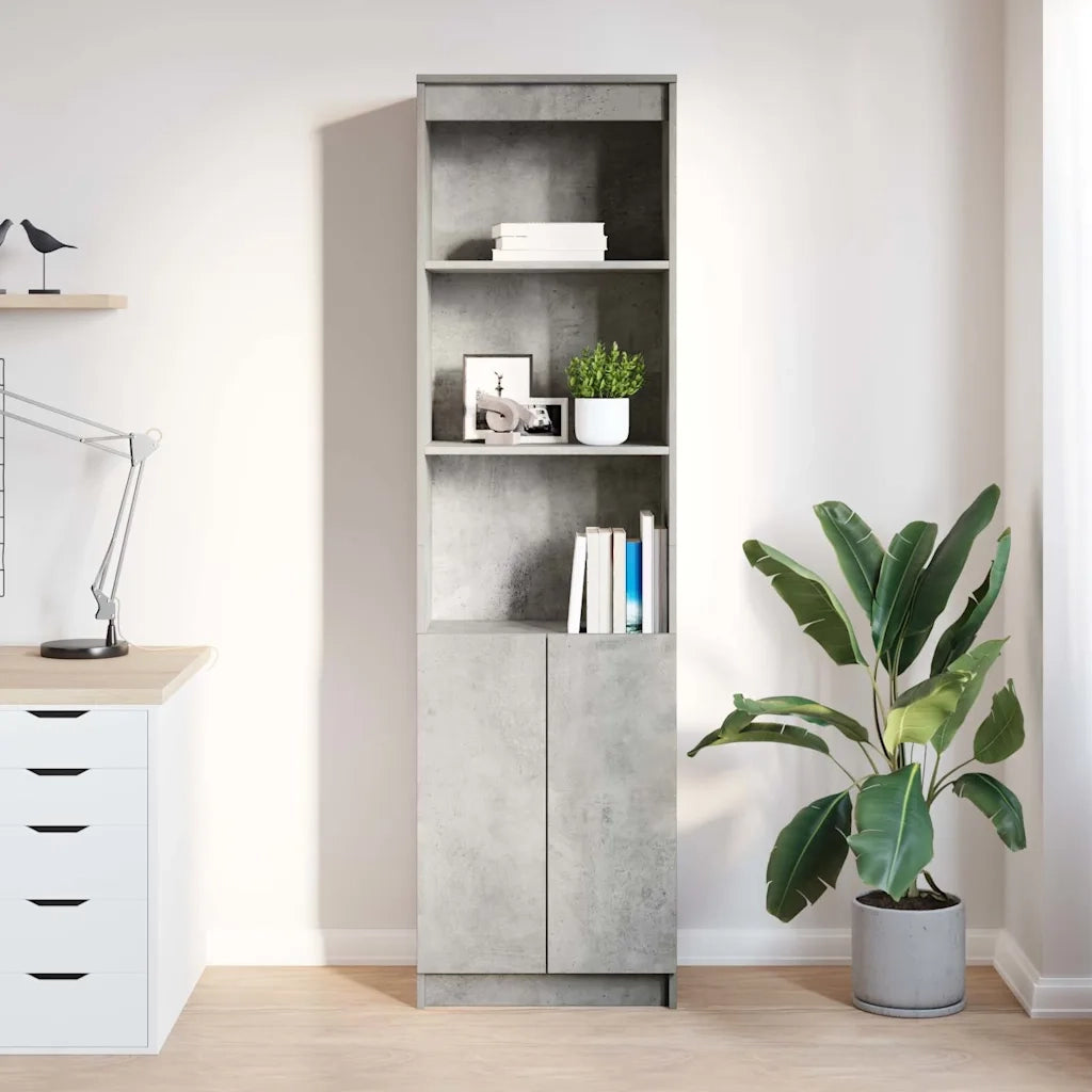 Credenza Grigio Cemento 50x35x180 cm in Legno Multistrato 3328465