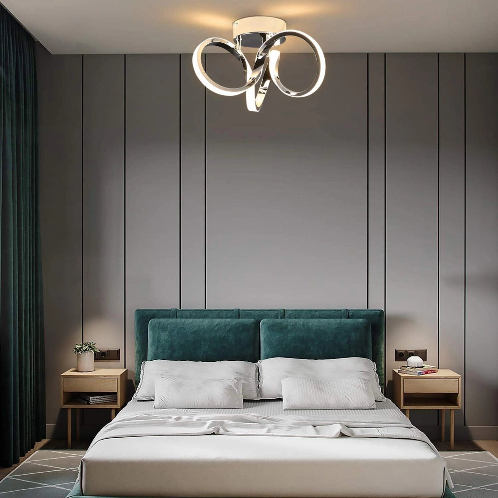ZMH Lampada da soffitto plafoniera LED moderna 31cm alluminio per interni soggiorno camera letto
