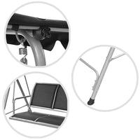 Dondolo Da Giardino 3 Posti Con Tetto Parasole Uv Resistente Regolabile Reclinabile Impermeabile Struttura In Acciaio 178x125x163 Cm Seduta Textilene