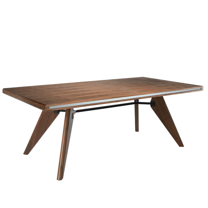 Tavolo da pranzo rettangolare noce e noce