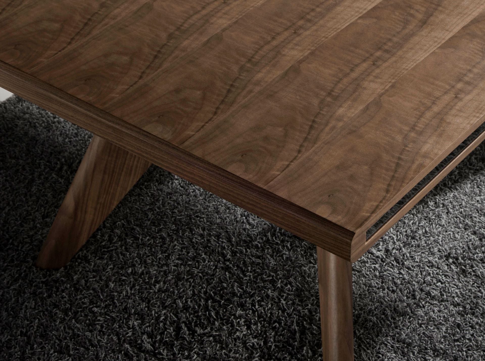 Tavolo da pranzo rettangolare noce e noce