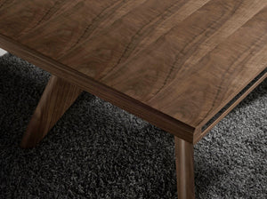 Tavolo da pranzo rettangolare noce e noce