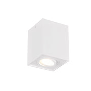 Faretto da soffitto quadrato bianco GU10 Trio Biscuit