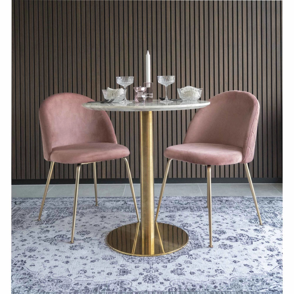 Tavolo Bolzano, Oro, Metallo, 70x70x75 cm