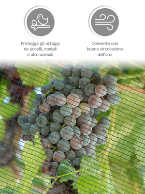 Rotolo Rete Antigrandine A Doppia Trama Extra Rinforzata Antistrappo Lunghezza 10 Metri Varie Altezze Ammortizzante Di Facile Installazione Protezione Auto Orti Coltivazioni  - 3.0x10Metri