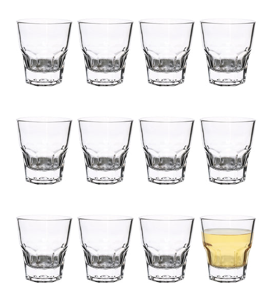 Set 12/24 Bicchieri Da Shot In Vetro Capacità 4Cl Certificati Contatto Alimentare Lavabili In Lavastoviglie Base Spessa Feste Liquori Amari Si Microonde Bicchierini Shottini Tequila Casa Bar Pub Dresda - 12 Pezzi
