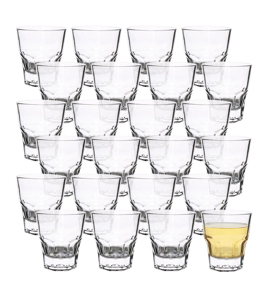 Set 12/24 Bicchieri Da Shot In Vetro Capacità 4Cl Certificati Contatto Alimentare Lavabili In Lavastoviglie Base Spessa Feste Liquori Amari Si Microonde Bicchierini Shottini Tequila Casa Bar Pub Dresda - 24 Pezzi
