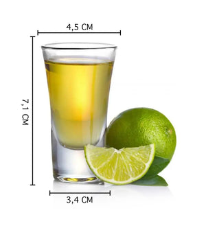 Set 12/24 Bicchieri Da Shot In Vetro Capacità 4Cl Certificati Contatto Alimentare Lavabili In Lavastoviglie Base Spessa Si Microonde Bicchierini Shottini Tequila Casa Bar Pub Brema - 12 Pezzi