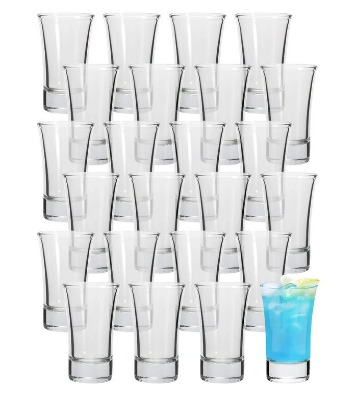 Set 12/24 Bicchieri Da Shot In Vetro Capacità 4Cl Certificati Contatto Alimentare Lavabili In Lavastoviglie Base Spessa Si Microonde Bicchierini Shottini Tequila Casa Bar Pub Brema - 24 Pezzi