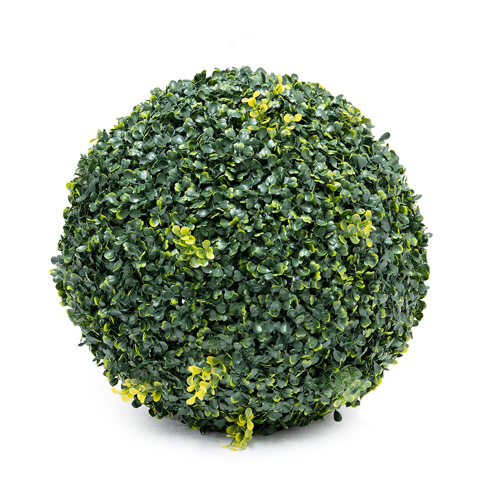 Greenball Sfera Di Bosso Decorativa Siepe Finta Artificiale Con Foglie 2 Misure Ø28/38 Cm Realistica UV Resistente Palla Foglie Verde Giardino Per Ambienti Esterni Interni  - 38