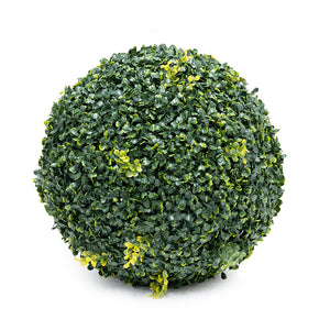 Greenball Sfera Di Bosso Decorativa Siepe Finta Artificiale Con Foglie 2 Misure Ø28/38 Cm Realistica UV Resistente Palla Foglie Verde Giardino Per Ambienti Esterni Interni  - 38