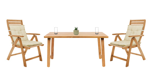 Set Cuscini Sedia Con Schienale Imbottiti Con Laccetti Banda Elastica 40 x 80 Cm Cipria - 4 Pezzi