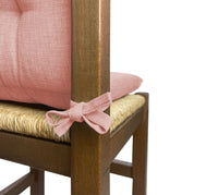 Set Cuscini Sedia Con Schienale Imbottiti Con Laccetti Banda Elastica 40 x 80 Cm Cipria - 2 Pezzi