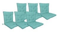 Set Cuscini Sedia Con Schienale Imbottiti Con Laccetti Banda Elastica 40 x 80 Cm Tiffany - 6 Pezzi