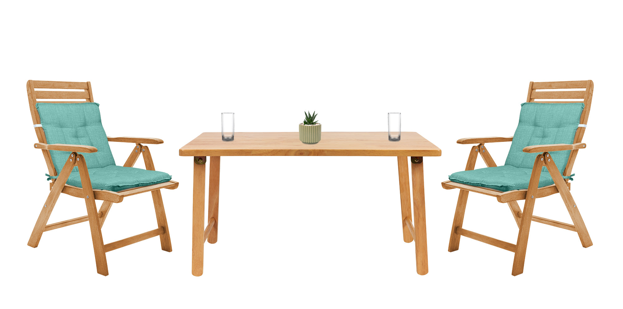 Set Cuscini Sedia Con Schienale Imbottiti Con Laccetti Banda Elastica 40 x 80 Cm Tiffany - 6 Pezzi