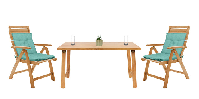 Set Cuscini Sedia Con Schienale Imbottiti Con Laccetti Banda Elastica 40 x 80 Cm Tiffany - 6 Pezzi