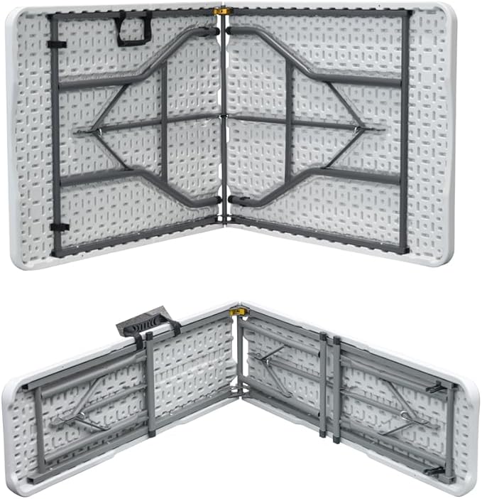 Set Da 3 Pezzi Tavolo + 2 Panche Pieghevoli Set Birreria Interno Esterno 180 Cm XXL 6/8 Per Feste Sagre Posti Maniglie Per Trasporto Giardino Campeggio Struttura Acciaio Impermeabile Uv Resistente Tavolino E Panchine Vacanze