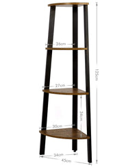 Valora MENSOLA ANGOLARE in metallo rustico per soggiorno e camera da letto